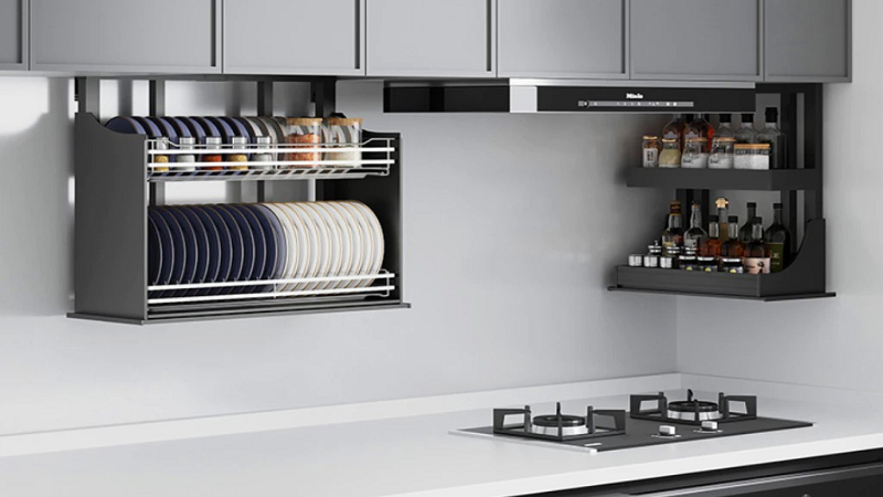 Kệ bát đĩa nâng hạ điện Zitomy