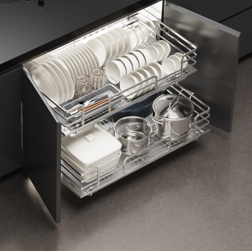 Giá xoong bát tủ dưới HiGold