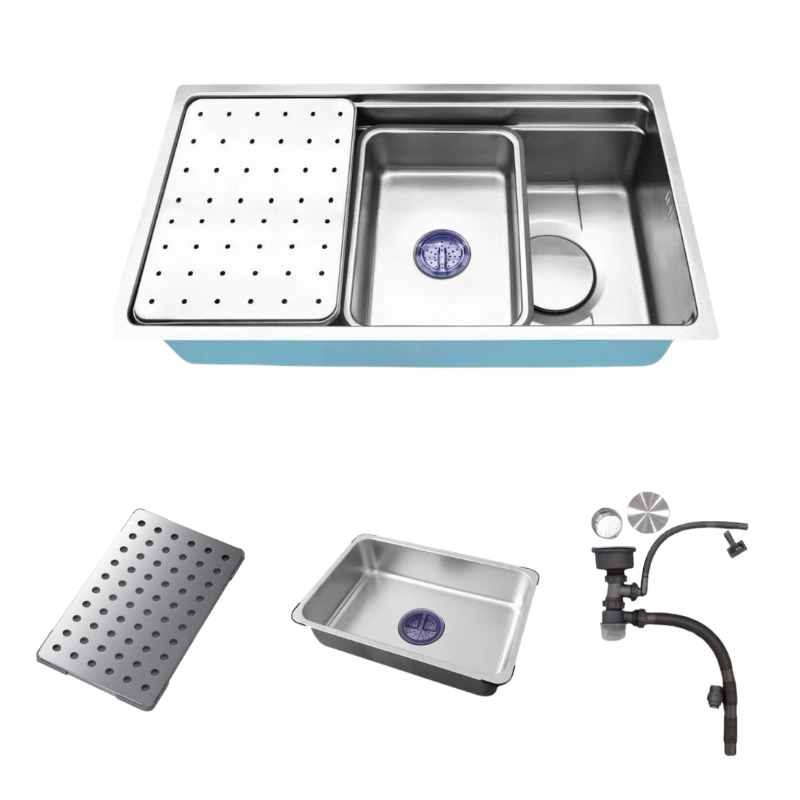 Chậu rửa bát 1 hố âm bàn Kazonax 7843