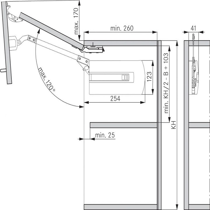 Tay nâng cánh tủ bếp Zitomy