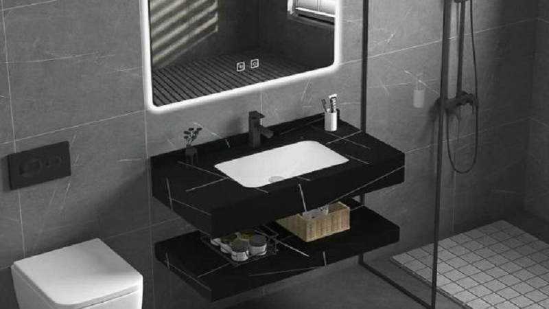Bàn đá Lavabo tràn viền K04