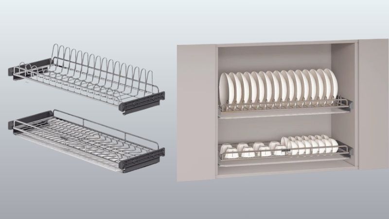 Giá bát đĩa cố định tủ bếp trên Zitomy