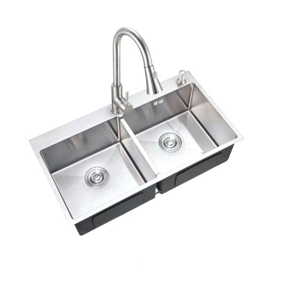 Chậu rửa bát 2 hố cân 8245