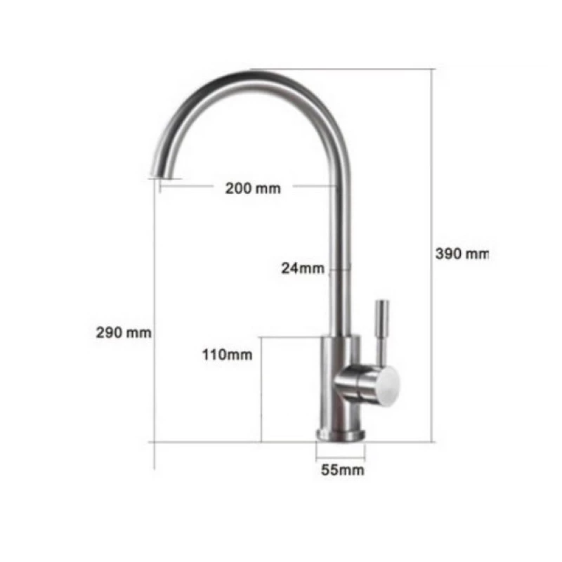 Vòi rửa chén bát Inox 304 V019