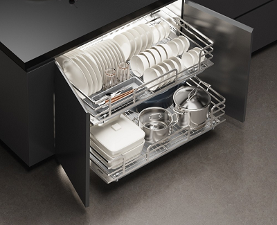 Giá đựng xoong bát tủ dưới HiGold