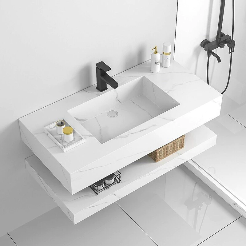 Bàn đá lavabo 2 tầng  tràn viền K123