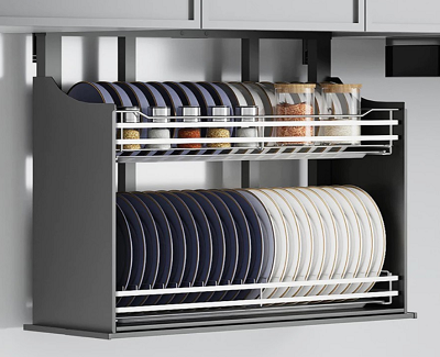 Kệ bát đĩa nâng hạ điện Zitomy