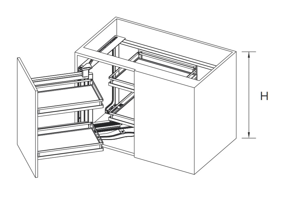 Kệ góc xoay liên hoàn HiGold Diamond 2.0